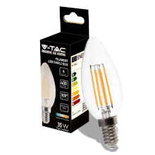 LAMPADINA LED E14 4W CANDELA FILAMENTO 3000K