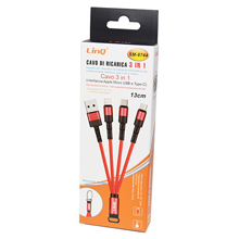 PORTACHIAVI CON CAVO RICARICA 3 IN 1