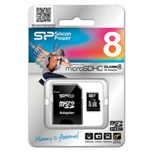 MICRO SD 8 GB + ADATTATORE SD INCLUSO
