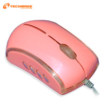 MOUSE MINI OTTICO USB ROSA, SERIE DIAMOND