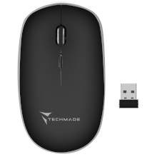 MOUSE WIRELESS TECHMADE NERO