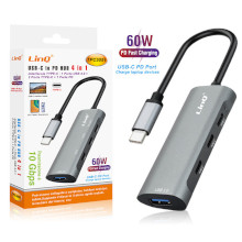 HUB TYPE-C 60W 4 PORTE 1X USB - 3X TYPE-C