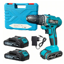 TRAPANO/AVVITATORE A BATTERIA 24V SET CON VALIGETTA E 2 BATTERIE