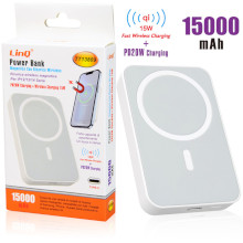 POWER BANK 15000MAH CON RICARICA WIRELESS + TYPE-C 15W