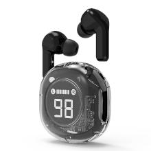 AURICOLARI BLUETOOTH GEMBIRD CON DISPLAY LCD TRASPARENTI NERI