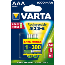 VARTA BATTERIE RICARICABILI AAA NIMH 1000 MAH 2 PZ