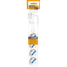 MULTIPRESA CON INTERRUTTORE A 4 USCITE 16A 250V MAX 3680W 1.5M