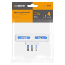 ADATTATORE 16A CON 4 USCITE BIPASSO 16A 250V MAX 1500W