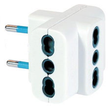 ADATTATORE 3 PRESE BIPASSO 10A - 16A